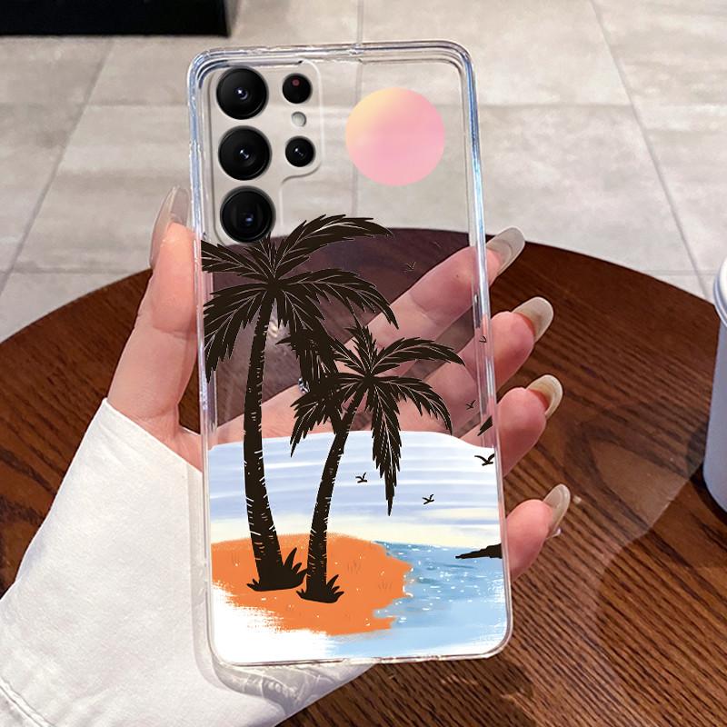 

Casing For Samsung Galaxy S22 Ultra S22Ultra S23 Ultra 5G Phone Case Aesthetic Fashion Cute Cat Transparent Soft TPU Back Cover Galaxy S22 Ultra