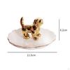 Dog Ring Holder Stand Jewelry Sturdy Dish Entrance Key Tray for Earrings