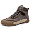 Men's Waterproof Genuine Leather High-top Hiking Shoes - Anti-slip, Warm, Plus Velvet, Thick Sole