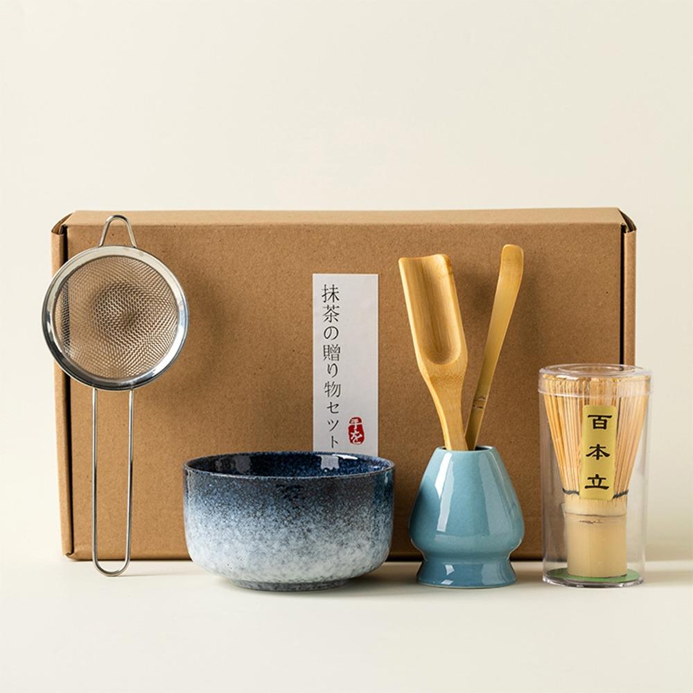4/6PCS Reusable Matcha Whisk Set Food Grade Japanese Chasen Traditional Match Bowl Stirring