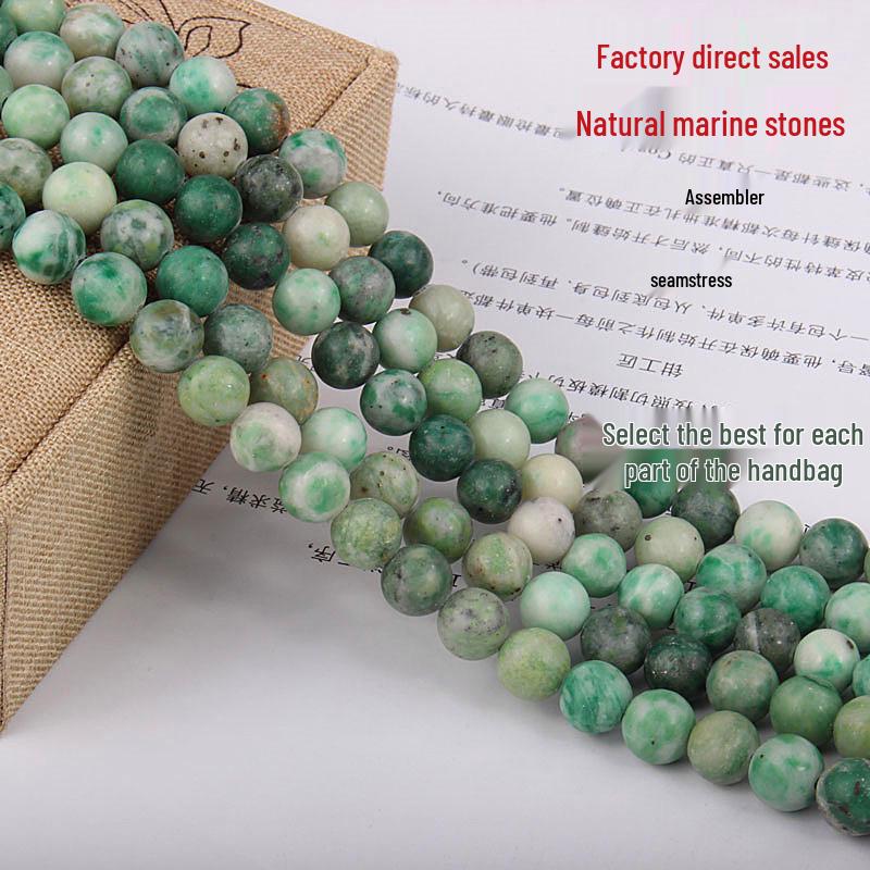 Natural Qinghai Jade Round Beads for DIY Jewelry Making - Handmade Semi-finished Accessories