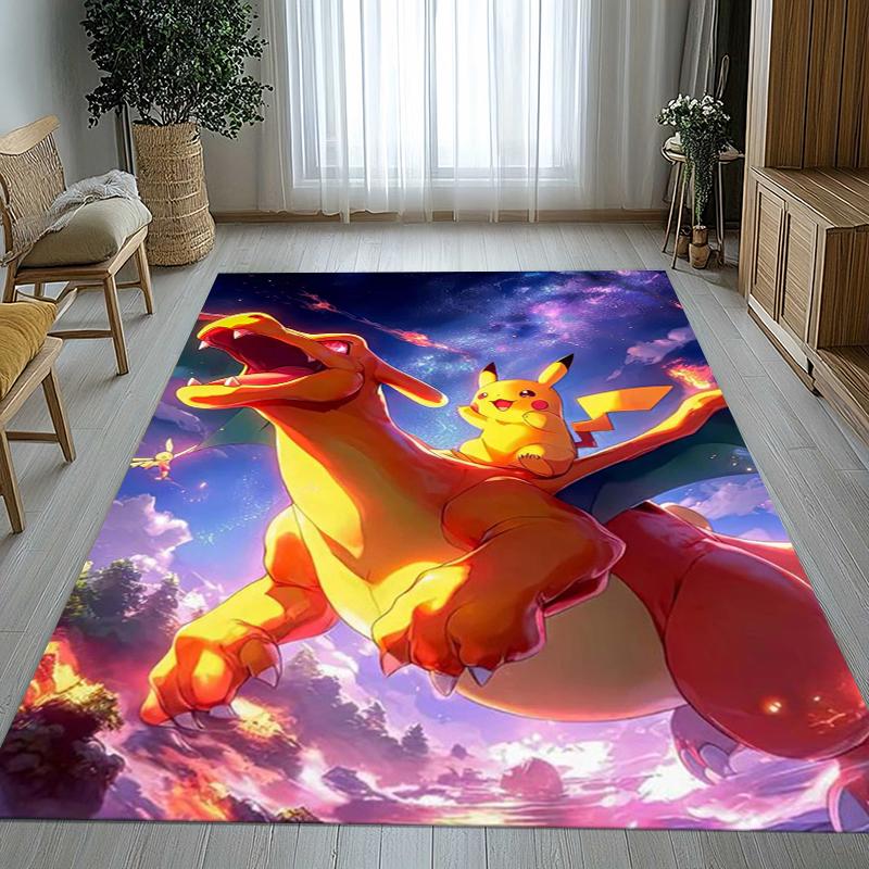 

Charizard Charmander Pokemon Living Room Non-Slip Area Rug Soft Carpet for Bedroom Kids Playroom Sofa,Home Decor Doormat Gift 40x60cm
