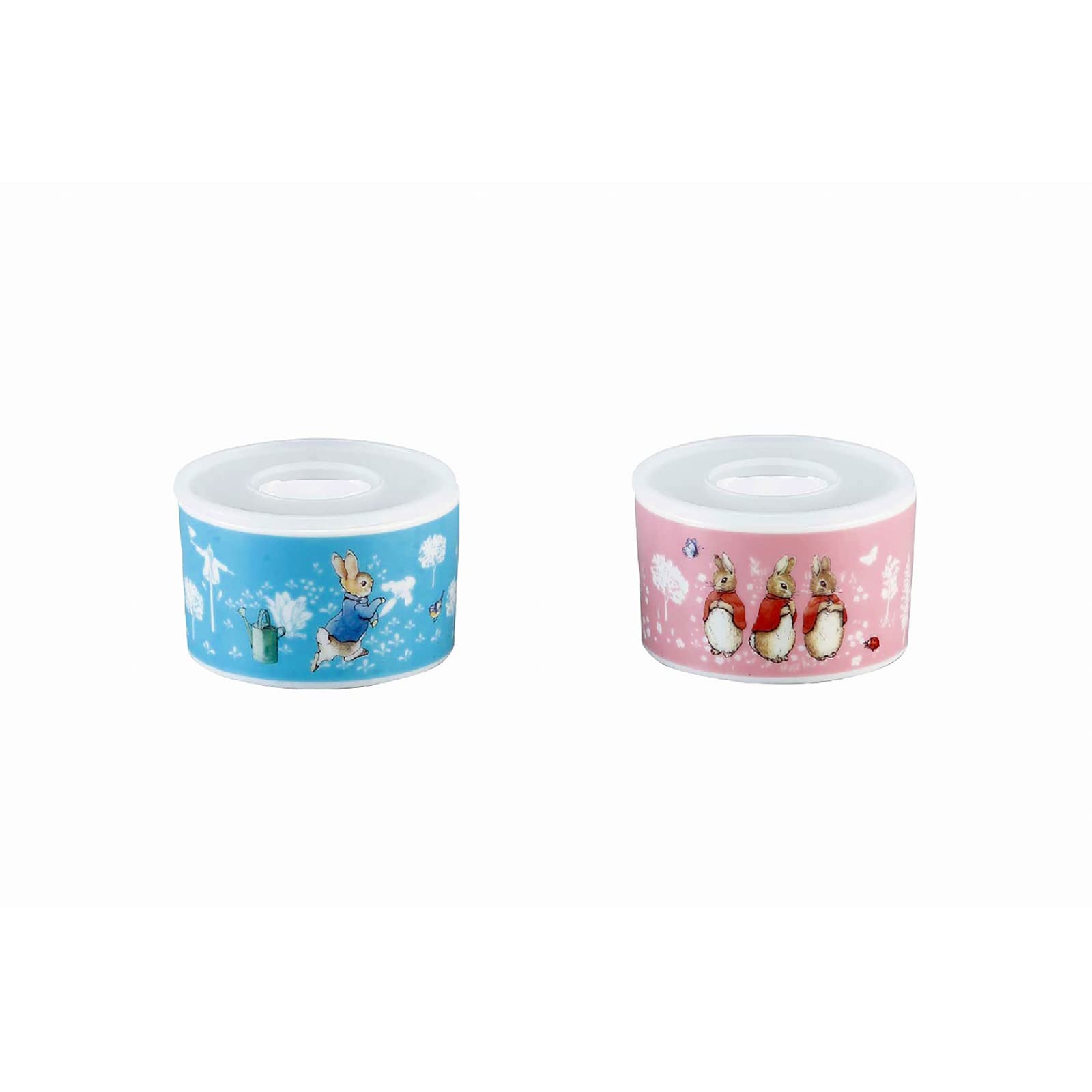 

Yamaka Shoten Peter Rabbit Canister Storage Containers, Microwave Packs, Approx. 10cm, Pair Set, Microwave Safe, Made in Japan, PR560-82-2