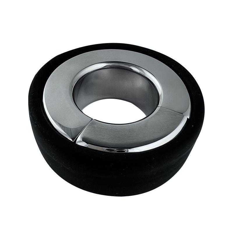 Metal Stainless Steel Magnet Scrotum Pendant Bondage Stretch Penis Weight-Bearing Penis Delay Ring Adult Sex Product