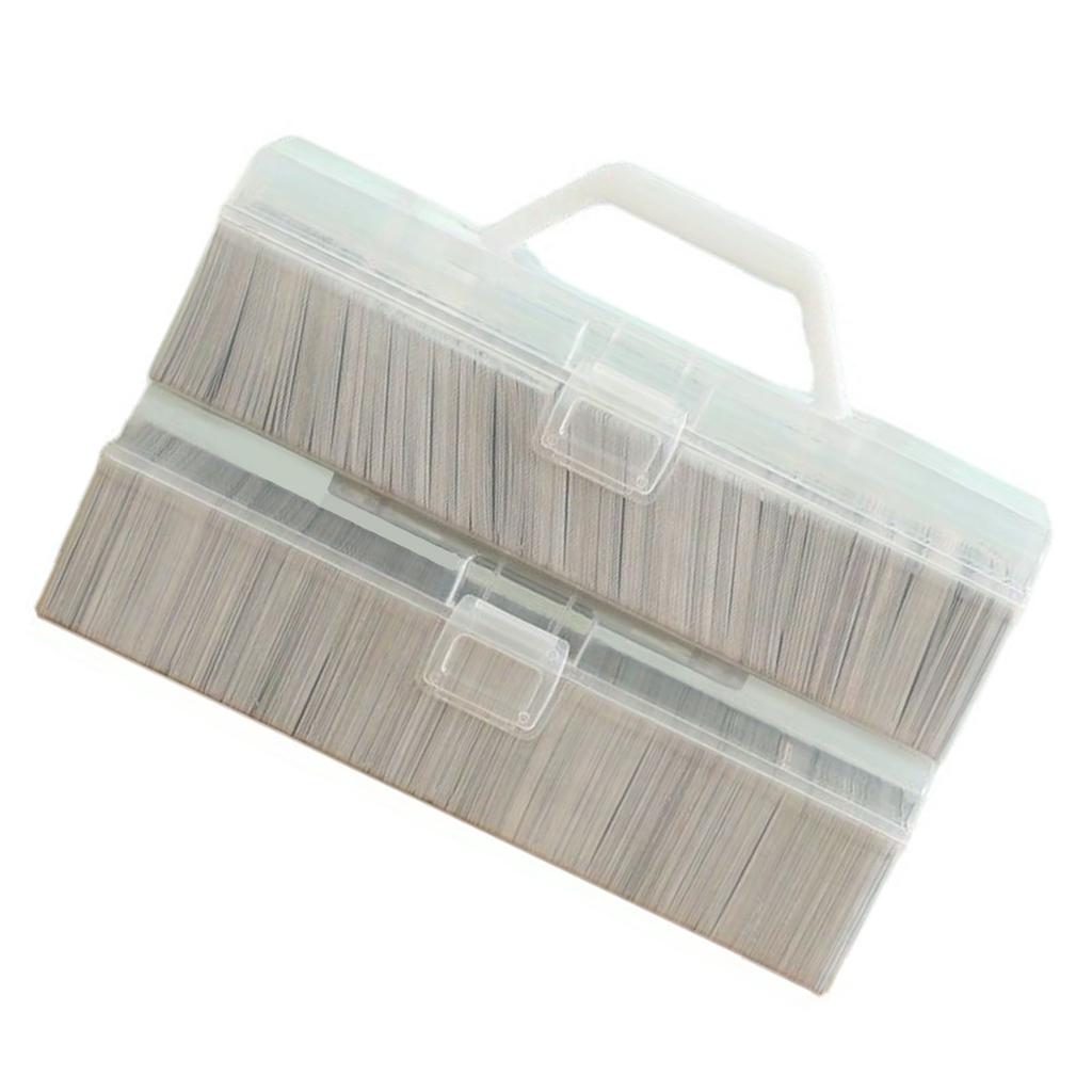 Game Card Organizer Plastic Handheld Flip Lid Large Capacity Transparent Trading Card Storage Box for Home Office
