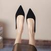 Low-heeled Single Shoes Women Are Not Tired of Pointed Feet Commuting Professional Black Women's High Heels Dress Women's Shoes