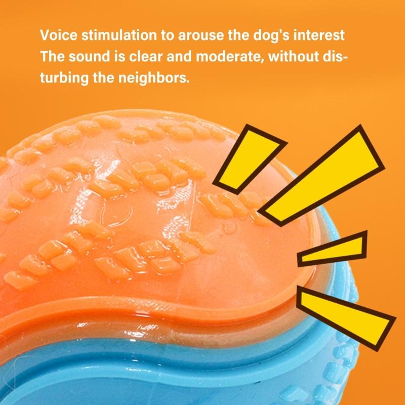 6pcs Interactive Squeaky Dog Chewing Ball For Puppies Adult Dog Teeth Cleaning Texture Ball for Outdoor Entertainment