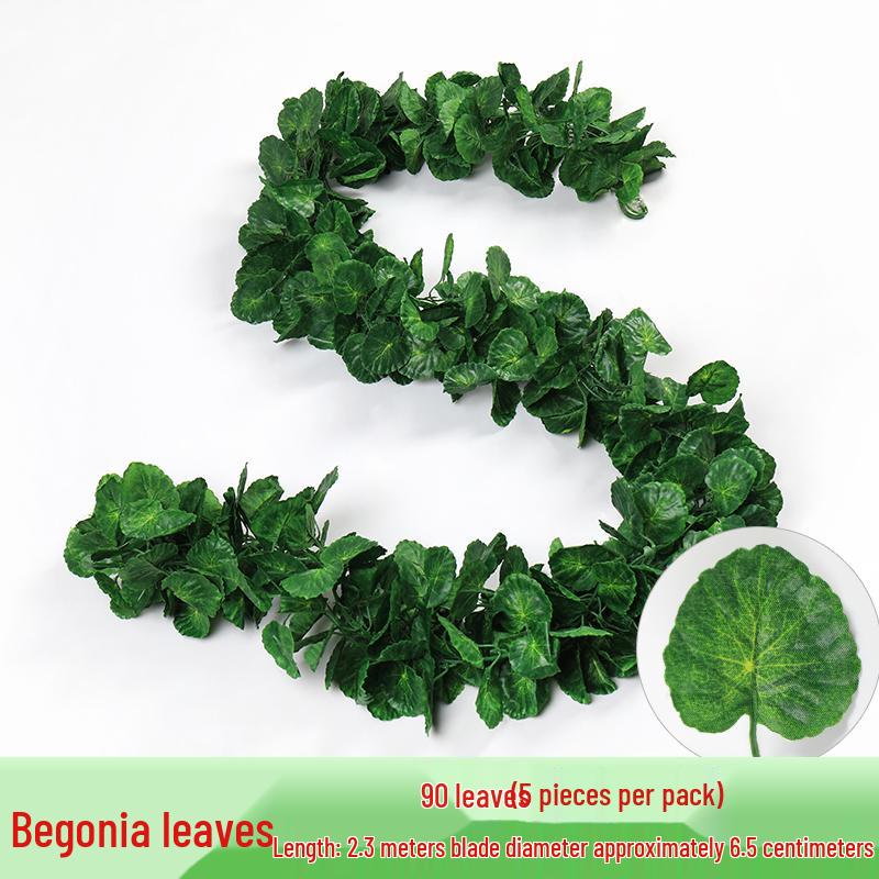 Rattan Pothos Artificial Green Vine for Air Conditioner or Water Pipe Cover