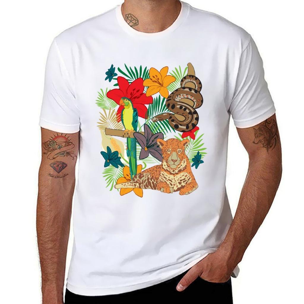 Wild Jungle animals of Amazonia TShirt Big Size Loose Fit Tee Shirt