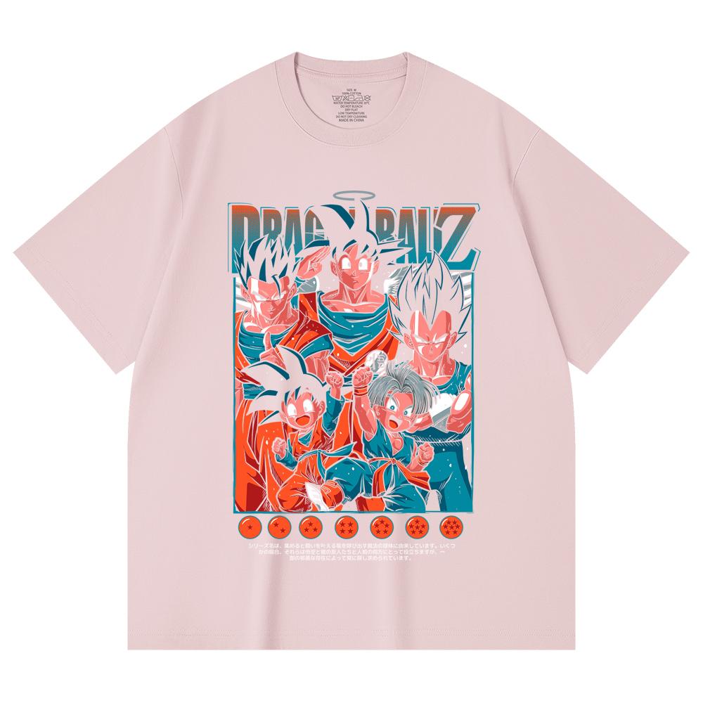 230 Gsm 100% Cotton Dragon Ball V37 Print Unisex Heavy Cotton T Shirt
