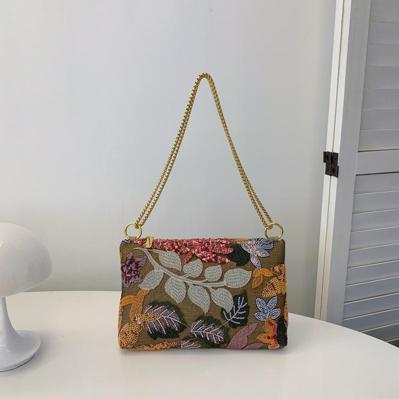 Advanced Sequin Dinner Bag, New Embroidered Handbag, Niche Summer Bag, Women's Envelope Bag