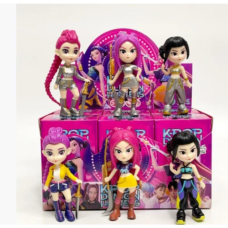 Anime Figure K-pop Demon Hunters with Box Kawaii Boys Girls Gifts For Kids Fans Halloween Christmas Figure Decorative Gifts