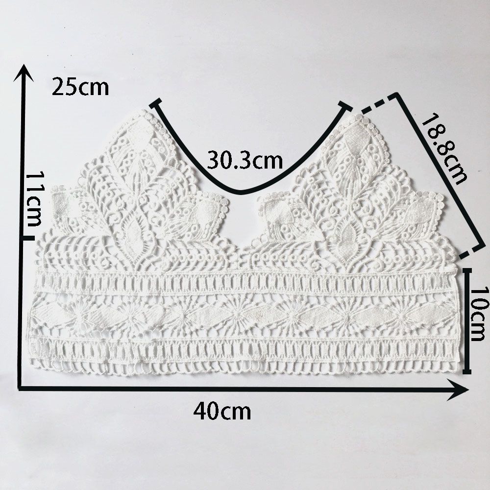 Weiß I Milchseide Stickerei Hohlrücken Kragen Nähen Spitze Zubehör DIY Nähen Dekorativer Kleidungskragen Zubehör