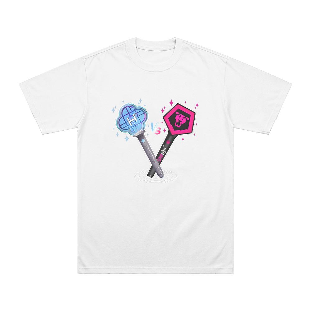 KPop Demon Hunters Light Sticks T-Shirt Summer Fashion Leisure High Quality Versatile Breathable Y2K Cotton Unisex T Shirt Tops