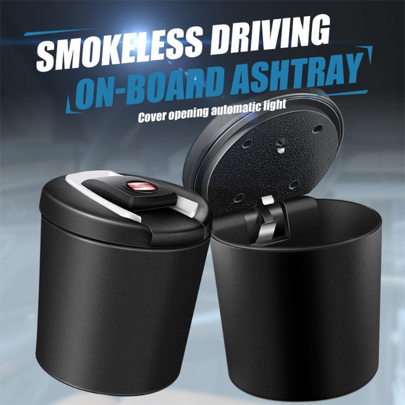 Car LED Portable Multifunctional Ashtray Car Accessories for SEAT Leon FR 5 6 Alhambra MK3 MII Altea 5F Ibiza Toledo Cordoba