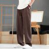 2026 Spring Summer Loose Linen Pants Men Casual Pants Men Thin Straight Breathable Pants Men Retro Comfortable Loose Trousers