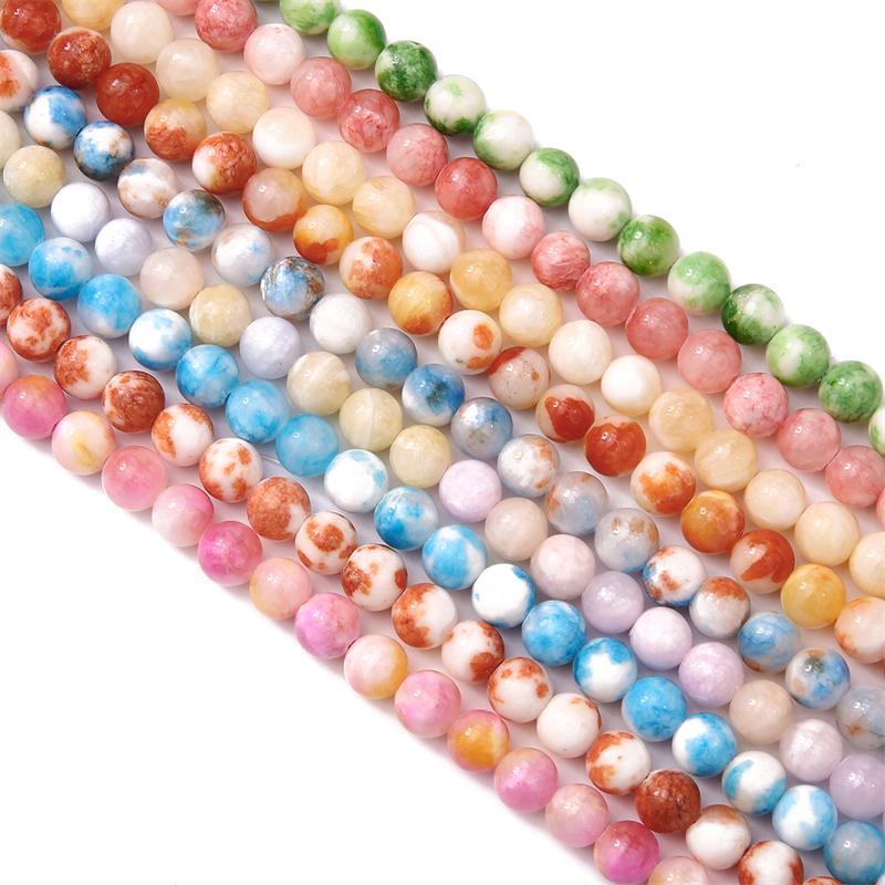 Natural Colored Round Beads Loose Round Beads For Jewelry Making DIY Bracelet Necklace Earring Accessories
