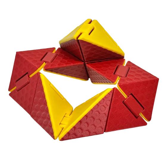 3D Printed Stress Relief Cube Toy Brain Teaser Deformable Puzzle Cube Desk Toy Teens Adults Calming Decompression Flipping Sensory Toy