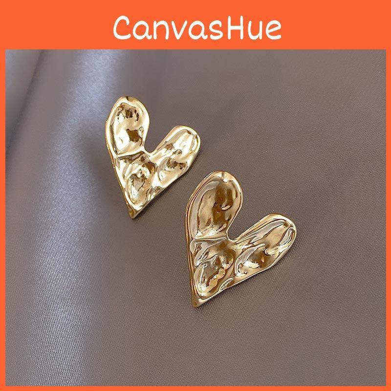 Simple Elegant And Gold Heart Shape Earrings For Women Trendy Jewelry Fashion