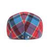 Fashion Fine Stripe Lattice Berets Hat Women Men Spring Summer Plaid Visors Red Green Blue Duckbill Herringbone Flat Cap