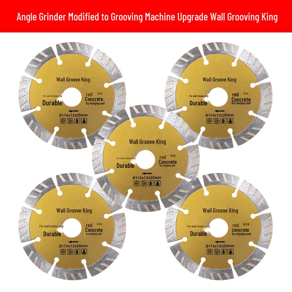 Automatic 100-Type Angle Grinder Converted to Woodworking and Grooving Machine for Plumbers & Electricians with Multi-Blade Grooving