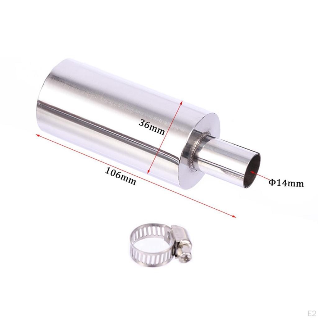 RC Boat Muffler Silencer Stainless Steel Professional Replacement Accessories Easy To Install
