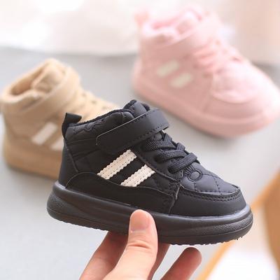 Boys Cotton Shoes Autumn and Winter New Children's Cotton Boots Velvet Soft-soled Baby Sneakers Girls Snow Boots