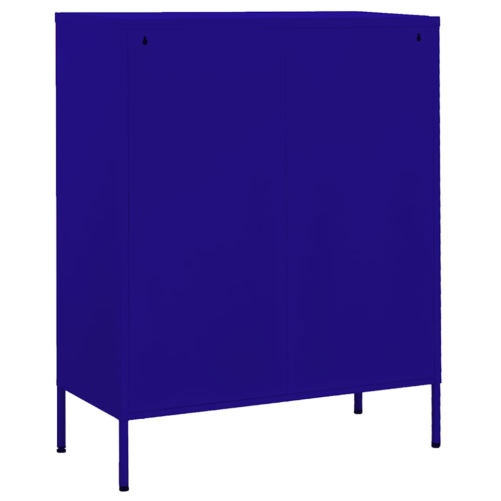 vidaXL Lagerschrank Marineblau 80x35x101,5 Cm Stahl