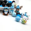 25/40PCS Winter Christmas series silicone bead set, perfect for DIY handmade crafts such as keychains, necklaces, bracelets, etc