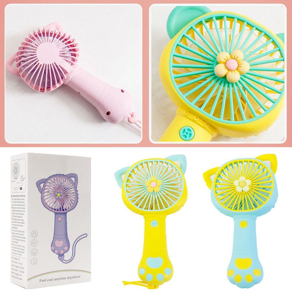 

Bear With Hanging Rope Portable Cat Cover Handheld Strong Wind Silent Fun Usb Charging