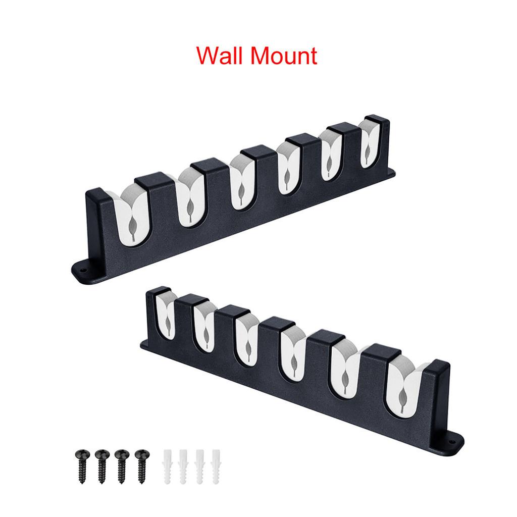Wall Mounted Fishing Rod Holder Lightweight Simple Installation Vertical 6-rod Rack Organizer With Screws