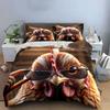 Cool Chicken with Sunglasses Bedding Duvet Cover Set  (1*Duvet Cover 2*Pillowcases, without duvet insert)