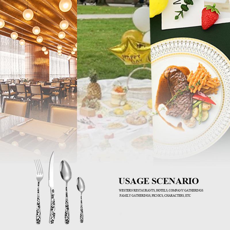 Stainless Steel Western Tableware Set for Hotel Steak, Special Knife, Fork, Home, High Appearance Level