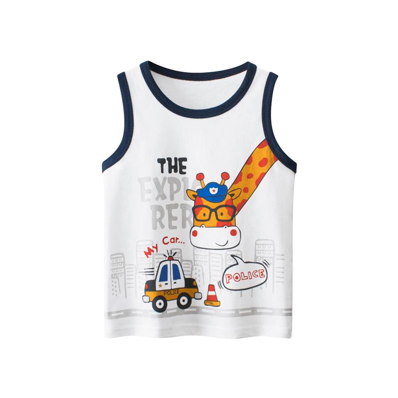 

27kids 2025 Summer Korean Baby Boys Vest 130cm