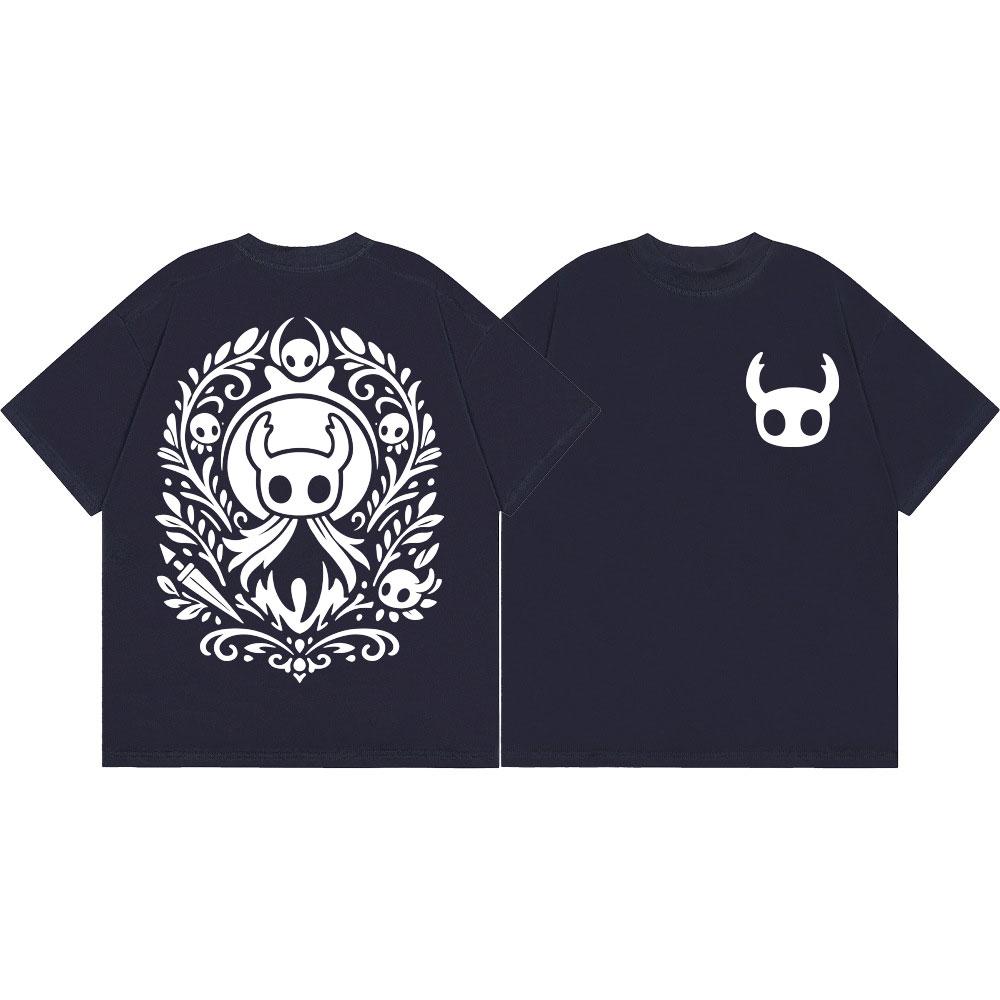 Game Hollow Knight Print T-shirt Men Women Fashion Vintage Short Sleeve T-shirts Summer Casual Cotton T Shirts Streetwear