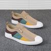 Neueste Holfredterse 4 Farbe Männer Casual Flache Segeltuchschuhe Atmungsaktive Slip-On Bequeme Zip Leichte Schuhe Frühling Herbst 20226