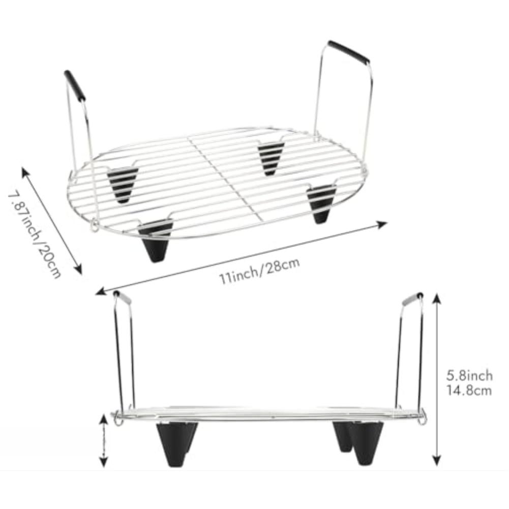 Silicone Handle Steamer Rack For Foodi Pro 8.5 Quart: Roast Steam Bake Compatible With MC1000 MC1001 Series Crockpots