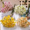 Elegant Artificial Narcissus Bouquet Real Touch Fake Flower Silk Narcissus Flower  Wedding Decor