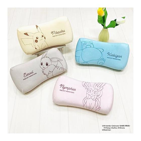 MORIPiLO Memory Foam Cushion Lumbar Pillow Pokemon Nymphia (Mini Relax Pillow) Skin-friendly Fluffy Goods Stuffed Toy Nap Pillow Pink 15x31x8cm