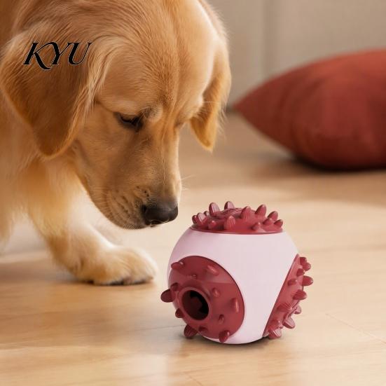 Long Lasting Dog Chews Treat Dispenser Ball, Interactive Chew Toy, Food Colorful Pet Enrichment Toys Dispensing Puzzle Feeder, Teeth Cleaning Toy for