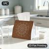 1pc Boho Mandala Tissue Box with Napkin Dispenser - Bohemian Suitable for Office Use, Machine Washable Lightweight Napkin Holder, Suitable For,, Dinin