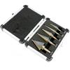 5-Piece Black & Yellow Pagoda Drill Bit Set with Triangular Handle and Straight Groove