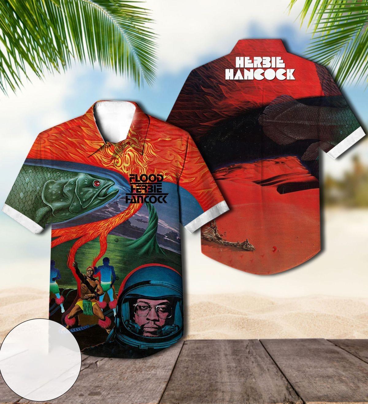 Herbie Hancock Flood Album Cover Hawaiian Shirt NI320 Unisex T-Shirt S