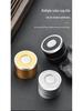 Quick-Open Lid Glass Teacup: Business Car Cup with Tea-Water Separation, Double-Layer High Borosilicate Glass and Printed Design