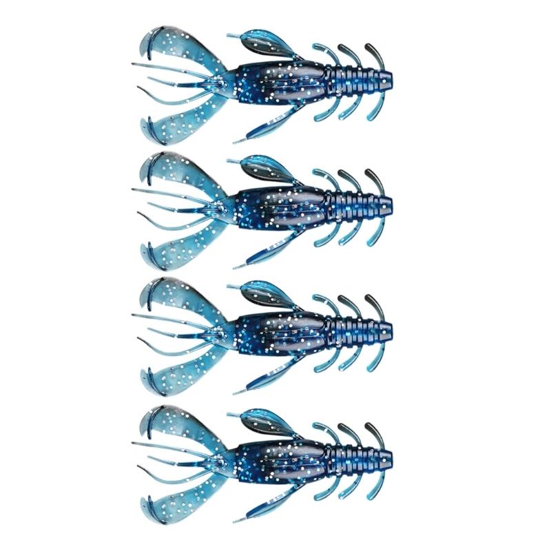 Soft Baits Crawfish Lures Artificial Fishing Baits Lure 10cm 10g Shrimp Swimbait Fishing Tackle 4pcs