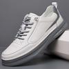 New men's casual leather shoes versatile sports trendy shoes men's platform white shoes high-end leather board shoes