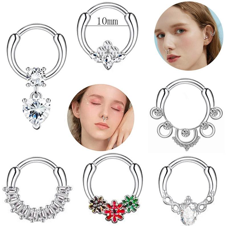 

Носовое кольцо Носовая перегородка Вермикулит из нержавеющей стали Европейский и американский ветер Серьга Носовой Прокол Ногтя Ювелирные изделия