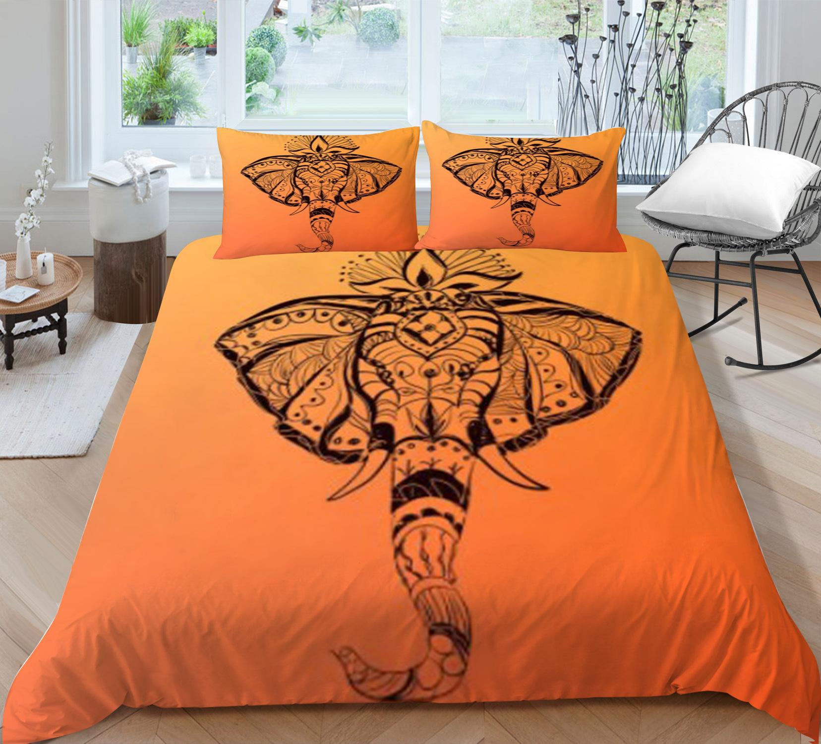 

Quilt Cover Pillowcase Two Three Piece Set Geometric Shape 3D Digital Printing Polyester 90*200