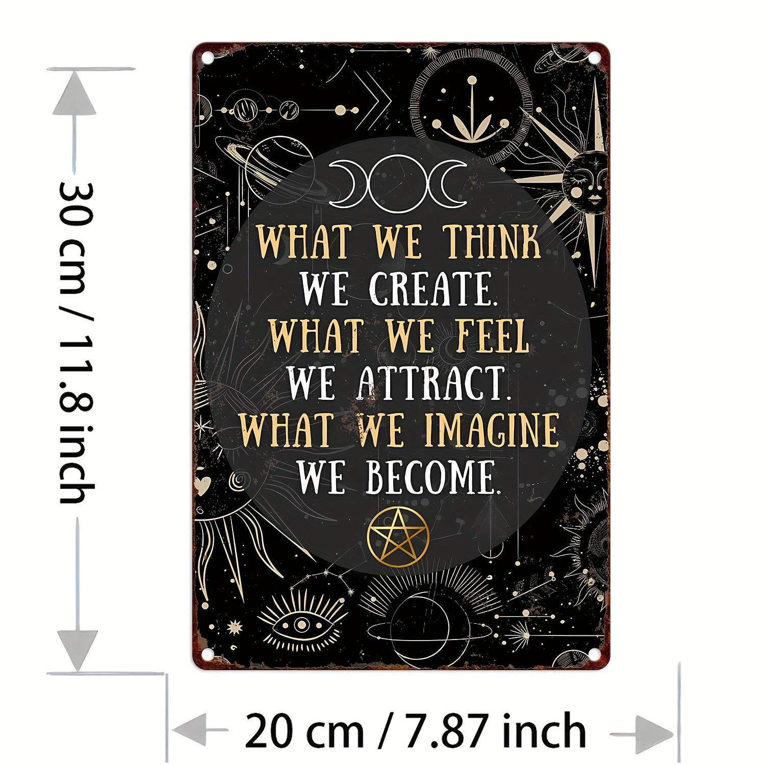 

Винтажная алюминиевая табличка Викка Язычество - Идеально для декора стен дома, бара, кафе и гаража, 8 x12 чёрный