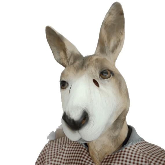 Easter Kangaroo Mask Latex Animal Mask Halloween Masquerade Party Kangaroo Mask